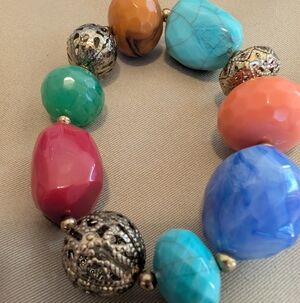 Multicolor Gemstone Beaded Bracelet